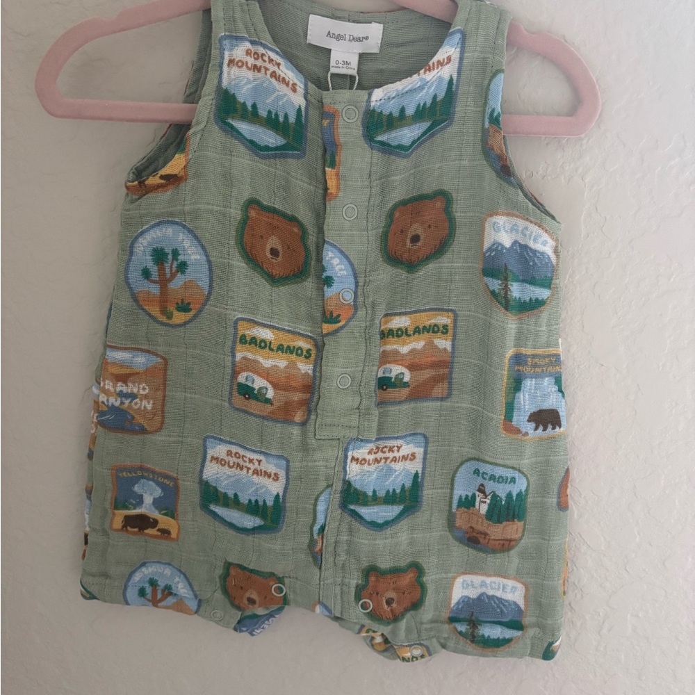 Angel Dear Green National Parks Bodysuit